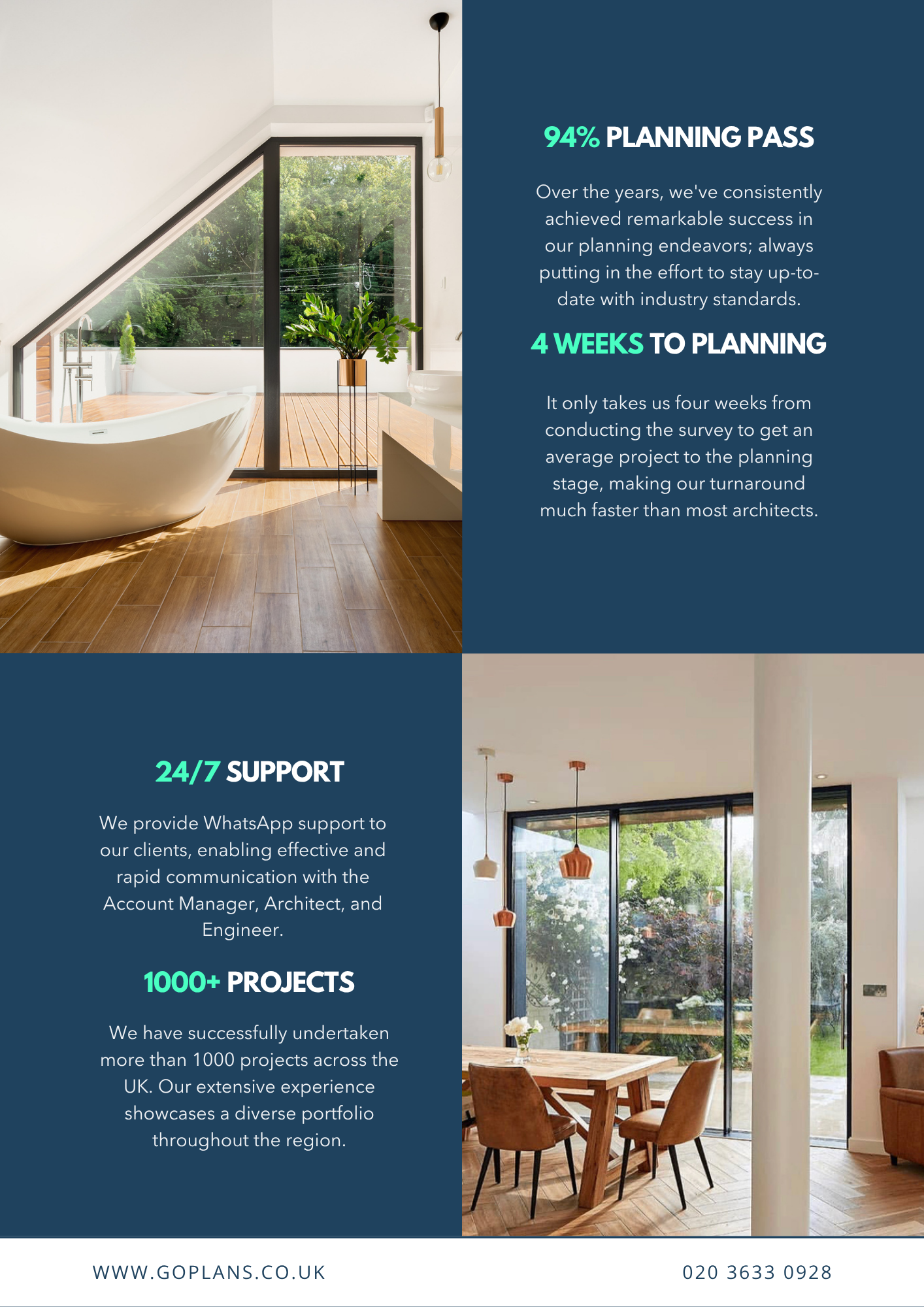Brochure page — key figures