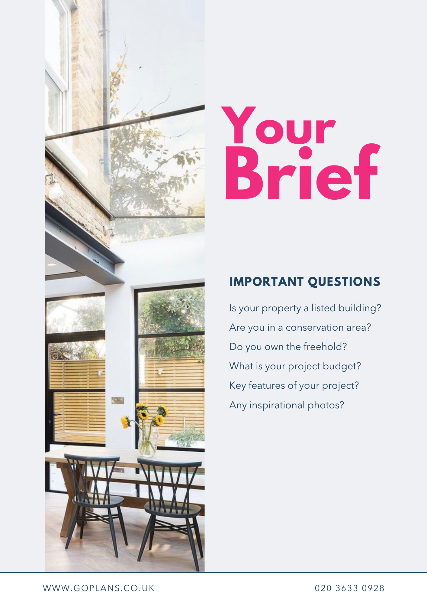 Brochure page — Your brief